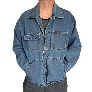 Eddie Bauer Vintage Denim Jacket Size XL, 100% cotton, 90's, y2k, classic, retro